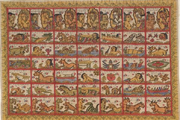 Balinese calendar on cloth