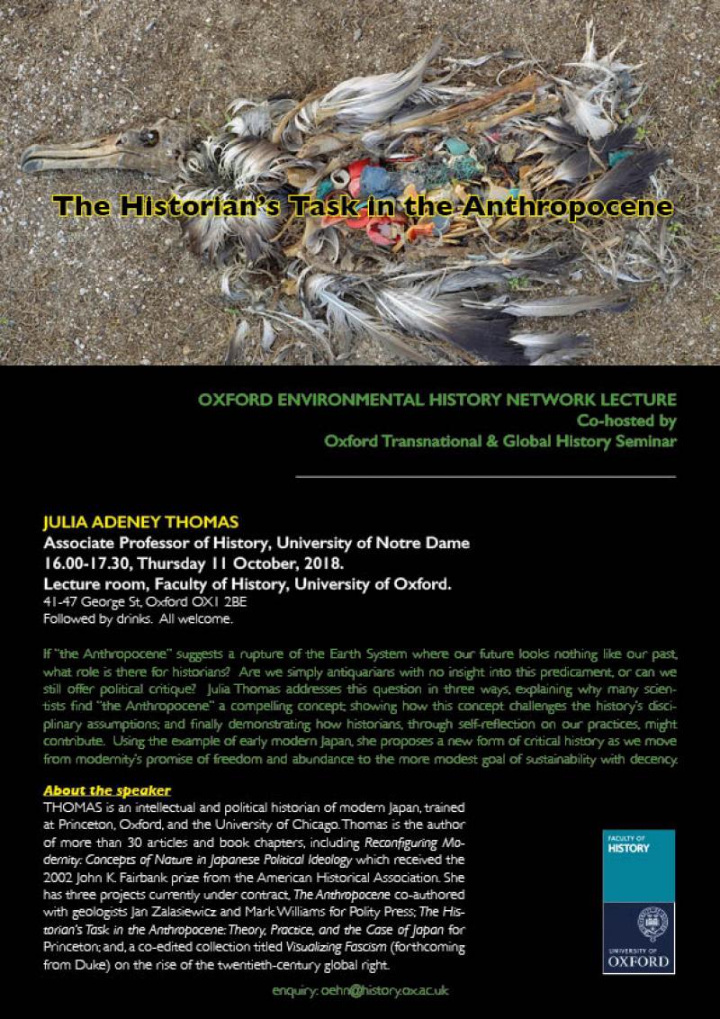 2019 10 11 julia adeney thomas historians taks in the anthropocene oehn talk flyer final small