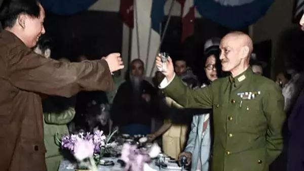 Chairman of the Kuomintang (KMT) government Chiang Kai-shek met with Chinese Communist Party (CCP) chairman Mao Zedong in Chongqing for peace negotiations